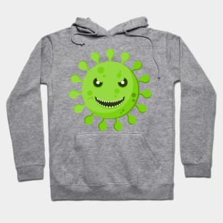 Angry coronavirus cartoon Hoodie